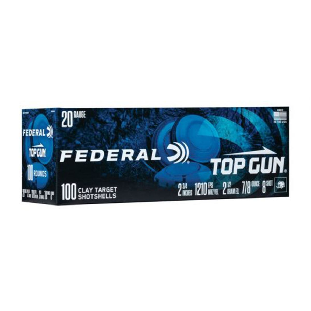 Federal TG201008 Top Gun 20 Gauge 2.75" 7/8 oz 8 Shot 200 Rd