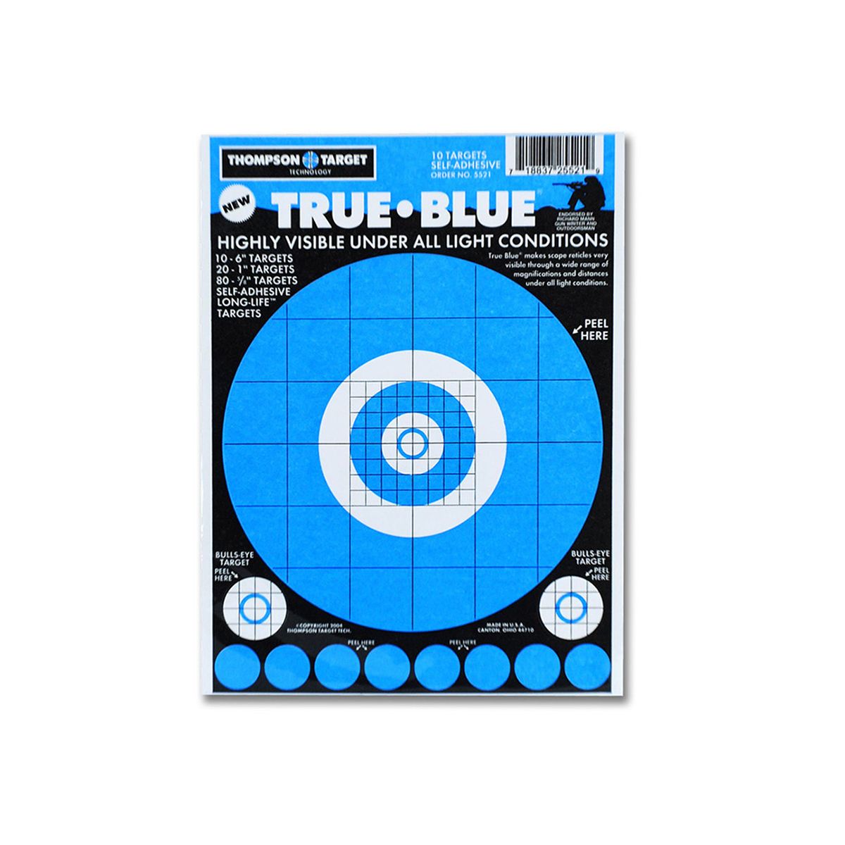 Thompson True Blue 6"x9" Adhesive Peel & Stick Targets - 10 Pack