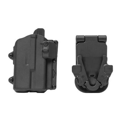 Rapid Force Rapid Force Level II Slim Outside the Waistband Holster Fits Glock 19/23/32/45 with Light Quick Detach System Polymer Black Right Hand