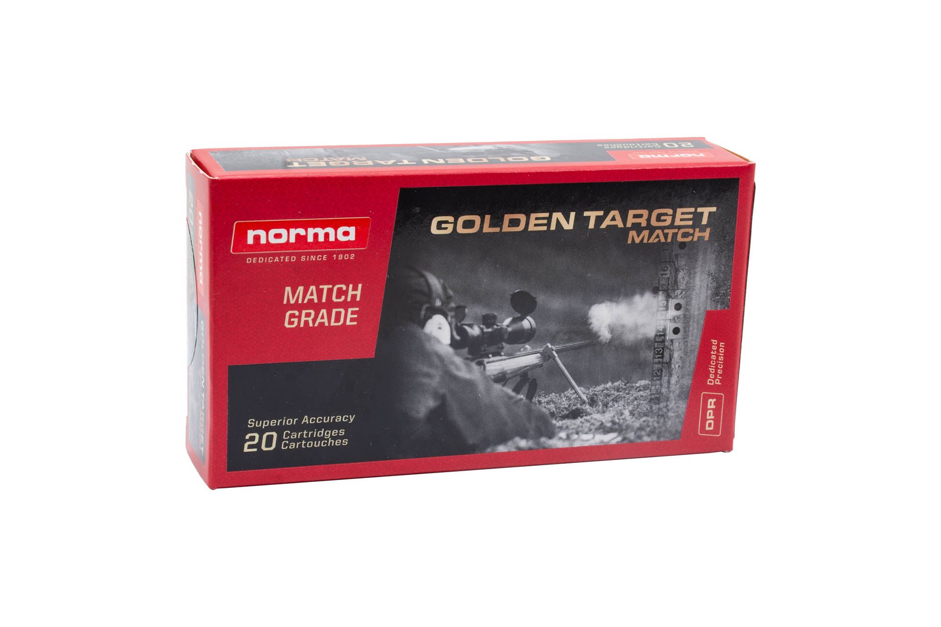 Norma 1015769 Golden Target .223 REM 69 Grain Boat Tail Hollow Point Brass Cased Rifle Ammunition Rifle Ammo - 20 Rounds