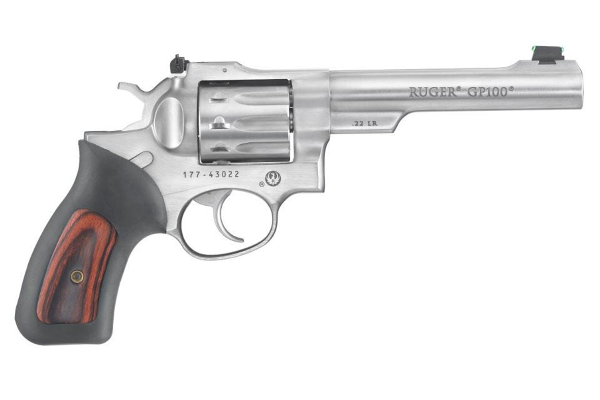 Ruger 1757 22 LR 10rd 5.5" Stainless Barrel, Cylinder, Black Rubber w/Wood Insert Grip, Transfer Bar Safety, Exposed Hammer