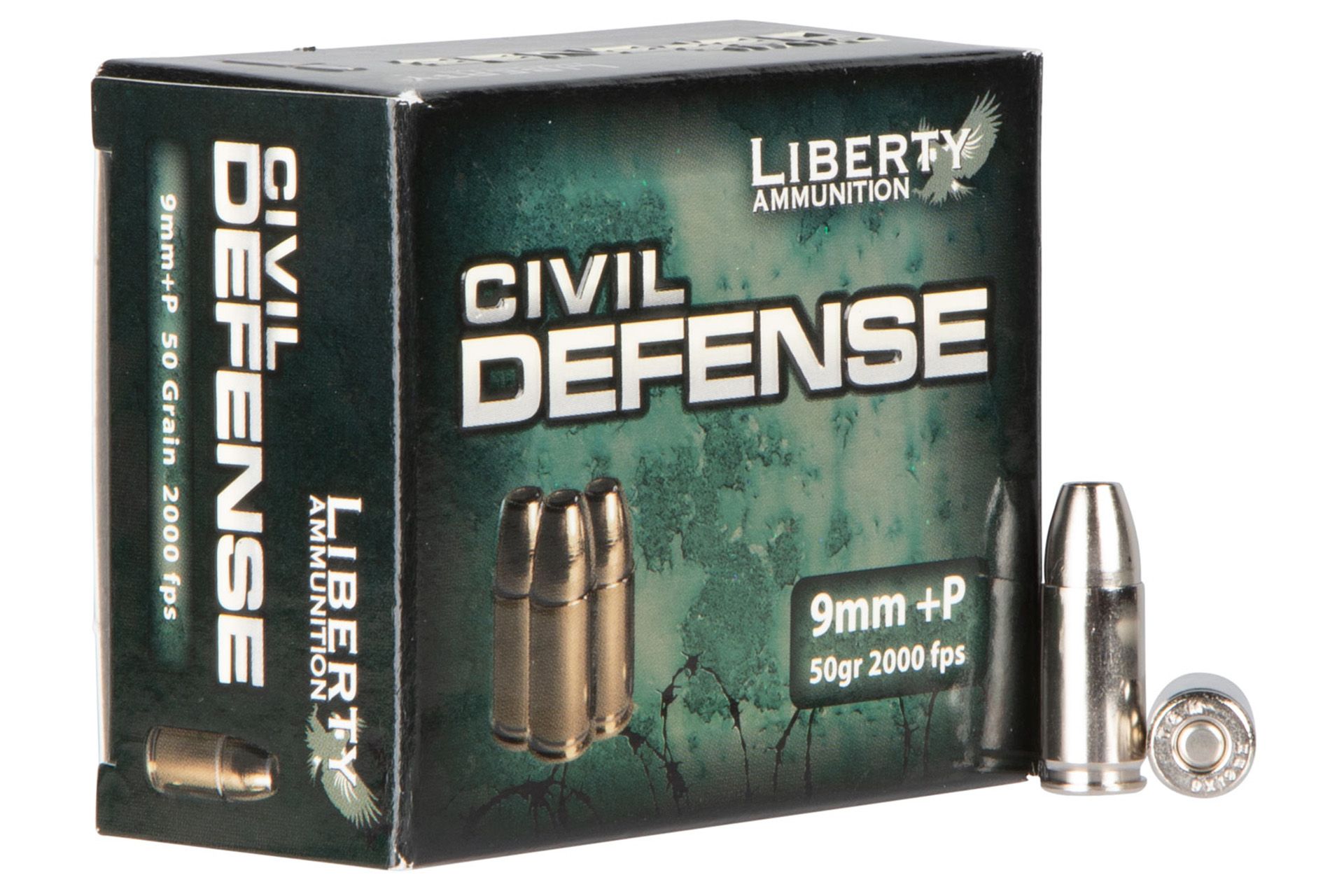 Liberty 9mm+P 50gr HP Civil Defense Ammunition 20rds - LA-CD-9-014