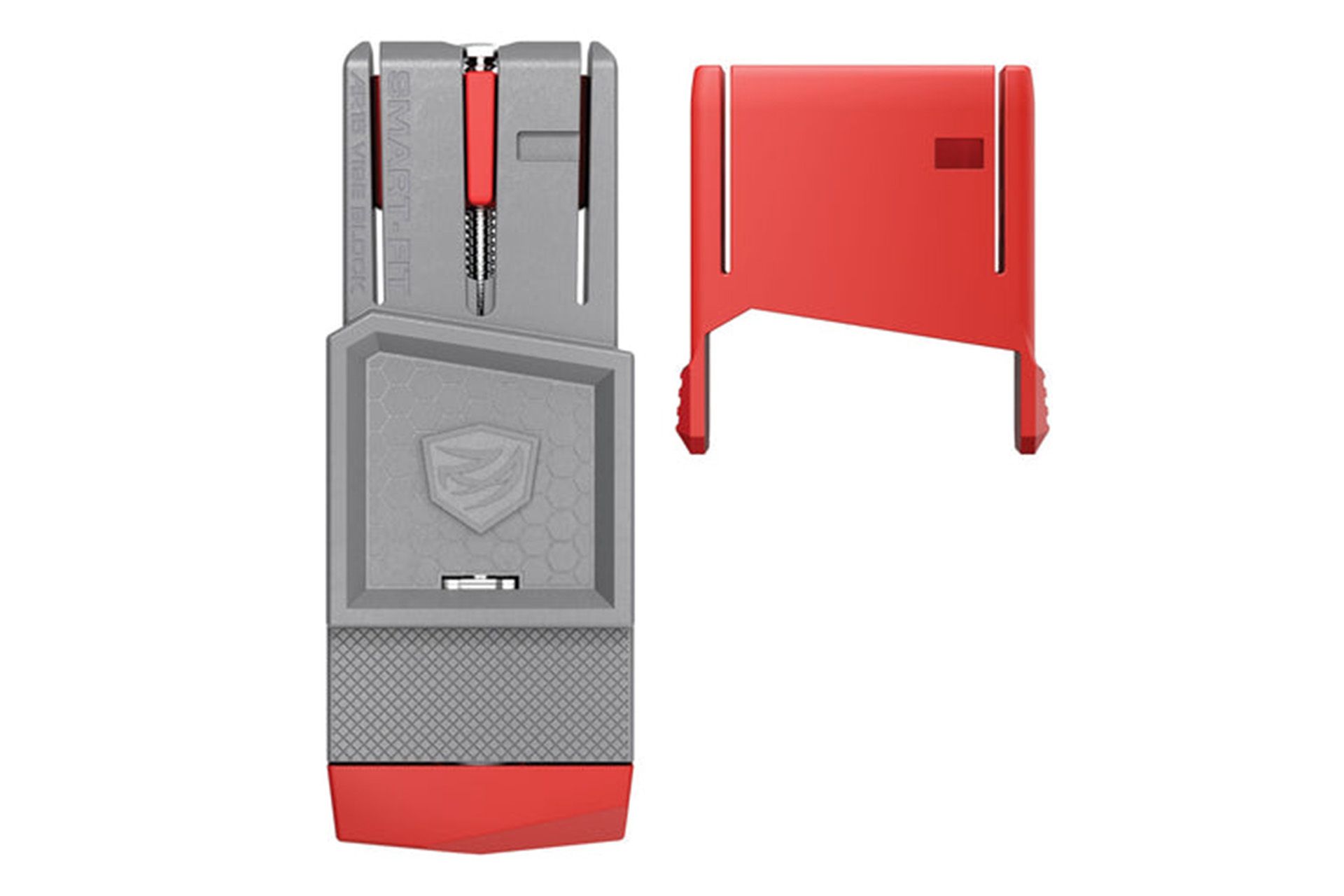 Real Avid AV1015SFVB Smart-Fit Vice Block Reversible Gray/Red Rubber Overmold & Steel Side, Fits Master Gun Vise