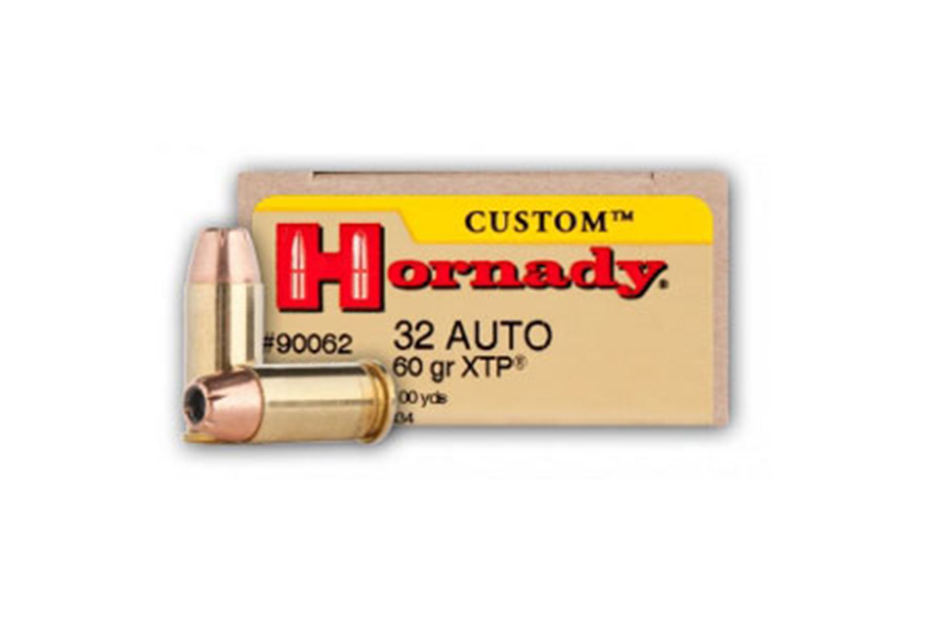 Hornady Custom 32 ACP Auto Ammo 60 Grain XTP Jacketed Hollow Point 25 Rd