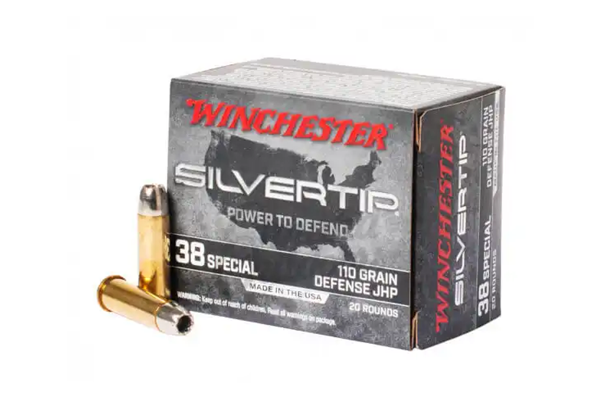 Winchester Ammunition Silvertip 38 Special 110 Grain Hollow Point Handgun Ammo - 200 round case