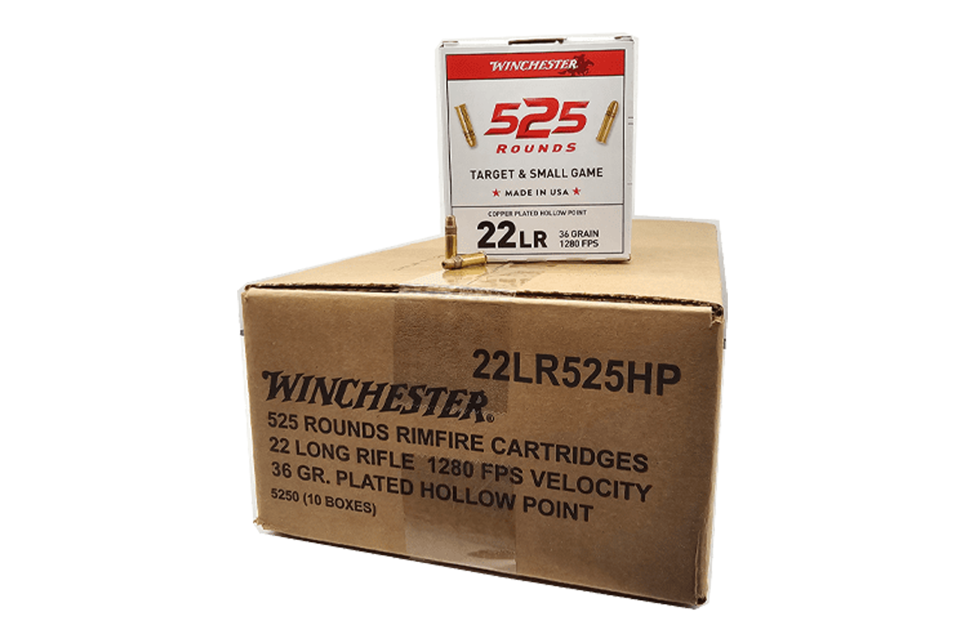 Winchester .22 Long Rifle 36gr CPHP Rimfire Ammo - 5250 round case