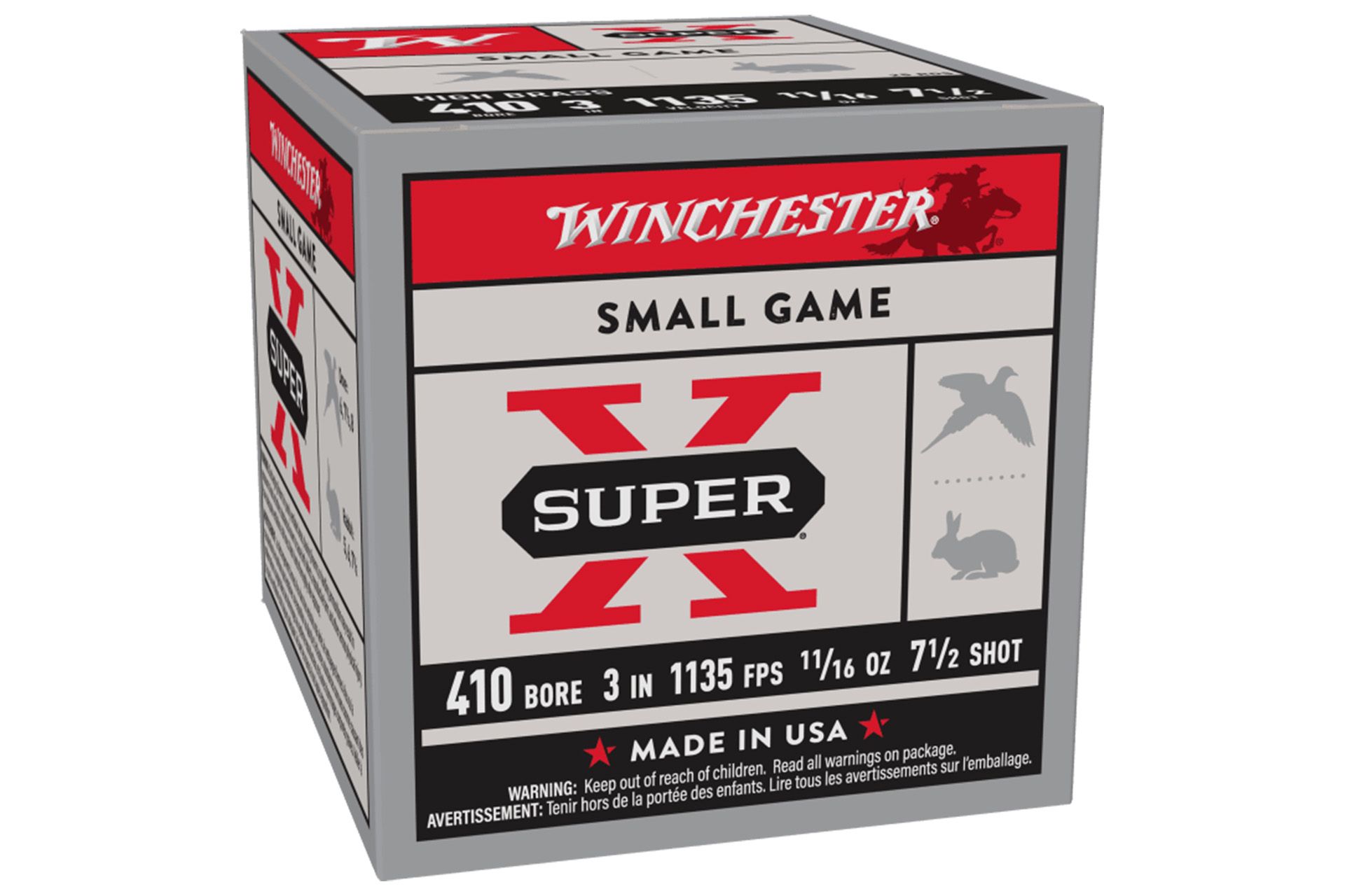 Winchester X4137 Super-X Shotshell 410 Bore 11/16 oz 3in Centerfire Shotgun Ammo, 250 Rounds
