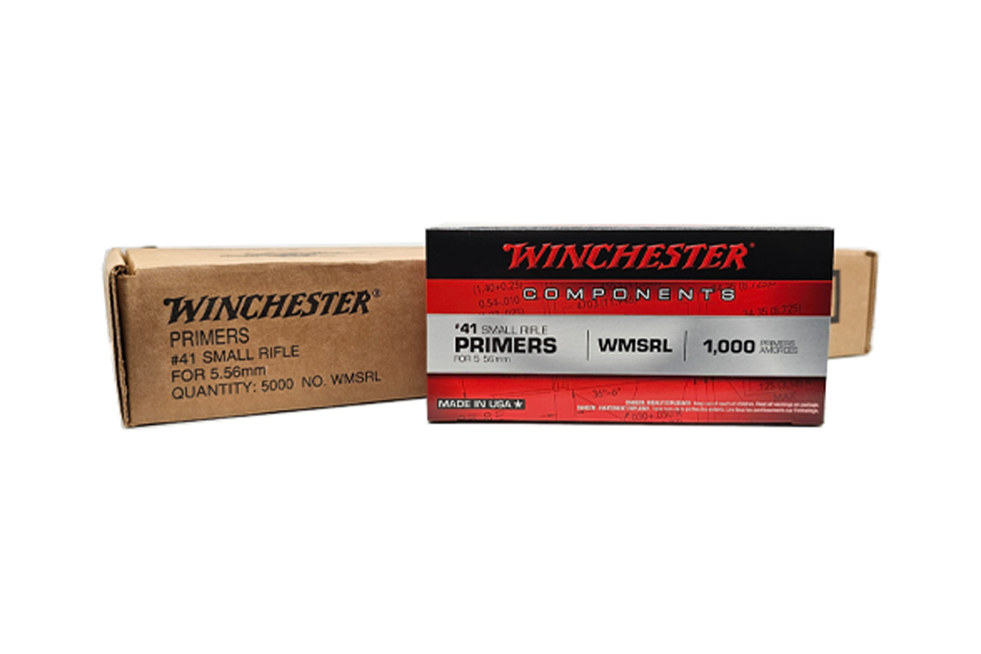 Winchester Small Rifle 5.56mm NATO-Spec Military Primers #41 - 5000 primer box