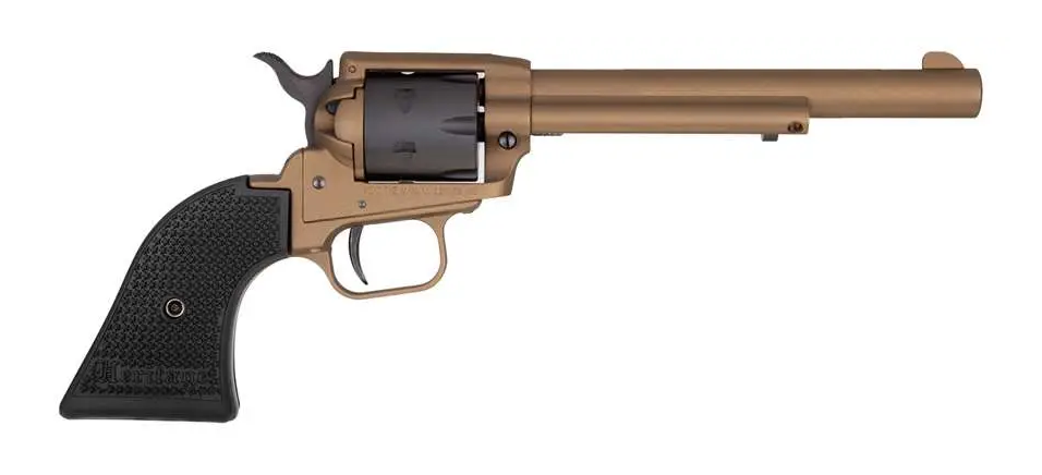 Heritage, Rough Rider, Single Action Revolver, 22 LR, 4.75" Barrel, Cerakote Finish, Burnt Bronze, Polymer Grips, Fixed Sights, 6 Rounds