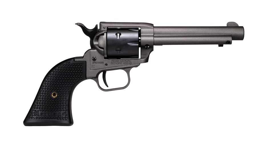 Heritage Rough Rider 22 LR 6 Shot, 4.75", Tungsten Gray Cerakote Steel Frame, Black Satin Cylinder, Hammer/Thumb Safety, Exposed Hammer