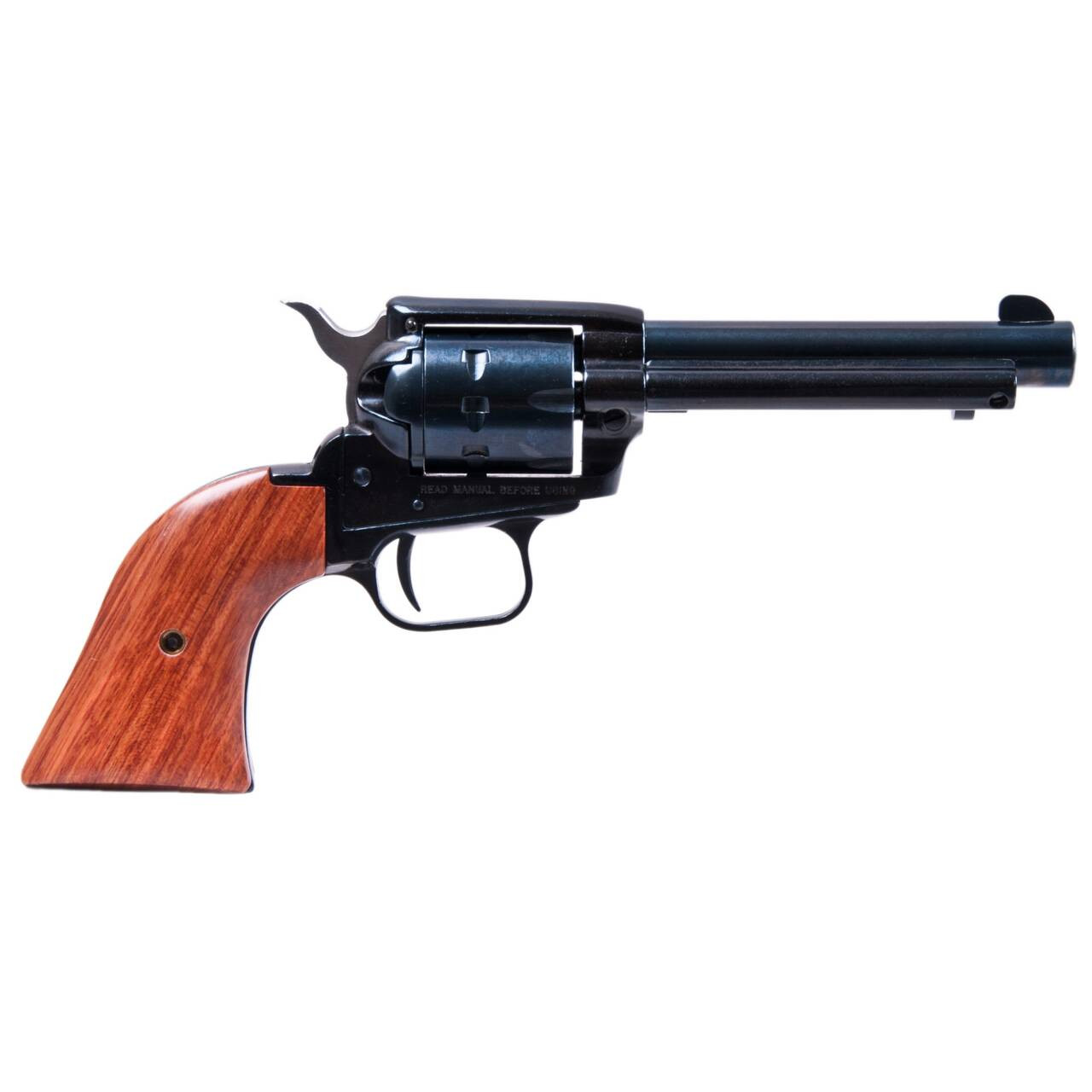 Heritage Rough Rider 22 LR/WMR 9 Shot, 4.75", Black Zinc Alloy Frame, Black Cylinder, Cocobolo Grip, Hammer/Thumb Safety, Exposed Hammer