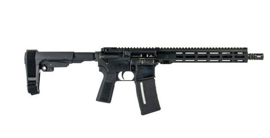 IWI ZION Z-15 5.56 NATO Tactical Pistol 12.5in 11.5in Freefloat MLOK SBA3 Brace and B5 Grip 1-30rd PMAG Black