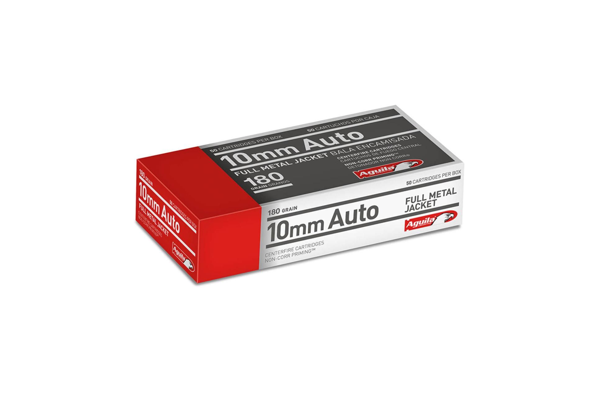Aguila 1E102110 Target & Range 10mm Auto 180 gr Full Metal Jacket (FMJ) Handgun Ammo - 50 Rounds