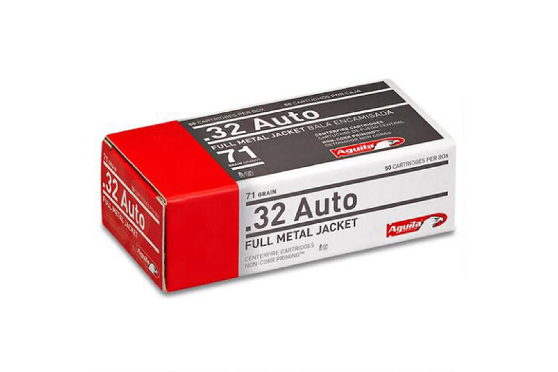 Aguila 1E322110 32ACP Ammo 71 Grain Full Metal Jacket Handgun Ammo - 50 Rounds