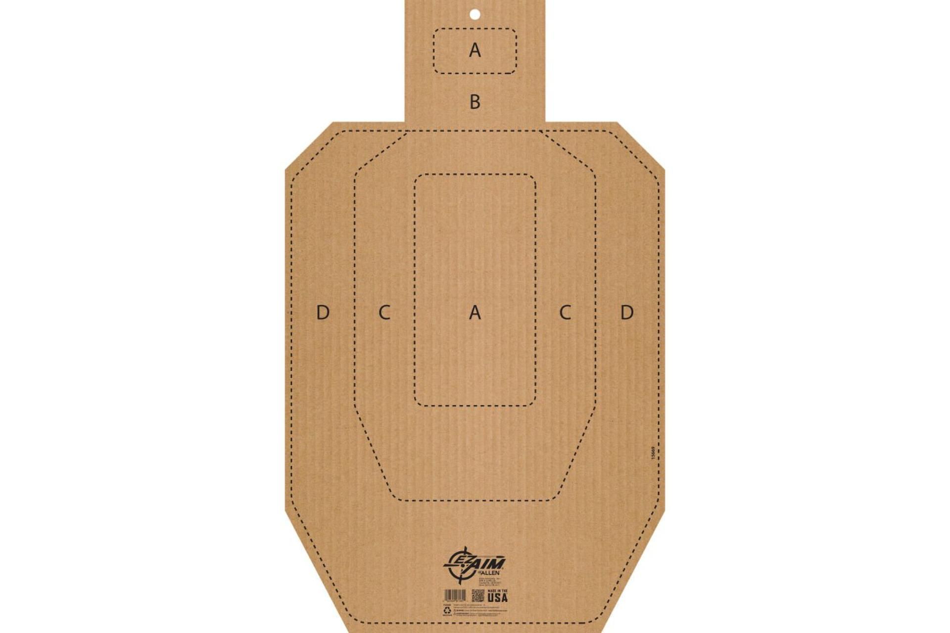 Allen 15669 Ez Aim Ipsc Cb-T Corrugated Silhouette, Approx 18 X 30