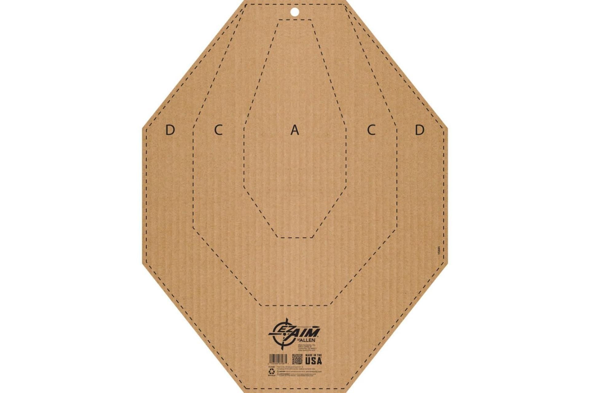 Allen Ez Aim Ipsc Cl Uspsa Full Size Corrugated Silhouette, Approx 14 X 22