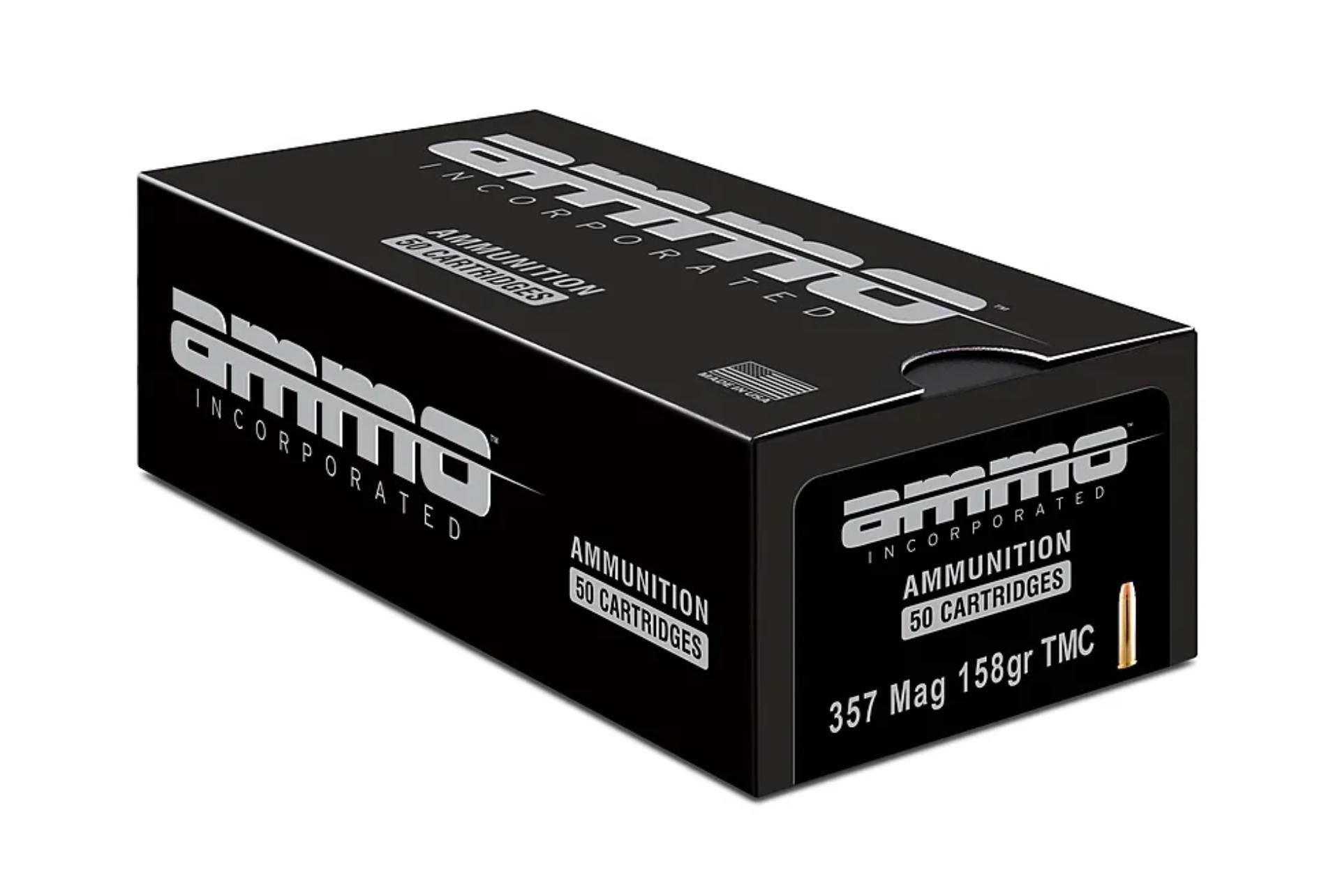 Ammo Inc. Signature 357 Magnum 158 Grain TMC Brass Case Pistol Ammunition 357158TMC-A50 Handgun Ammo - 1000 Rounds