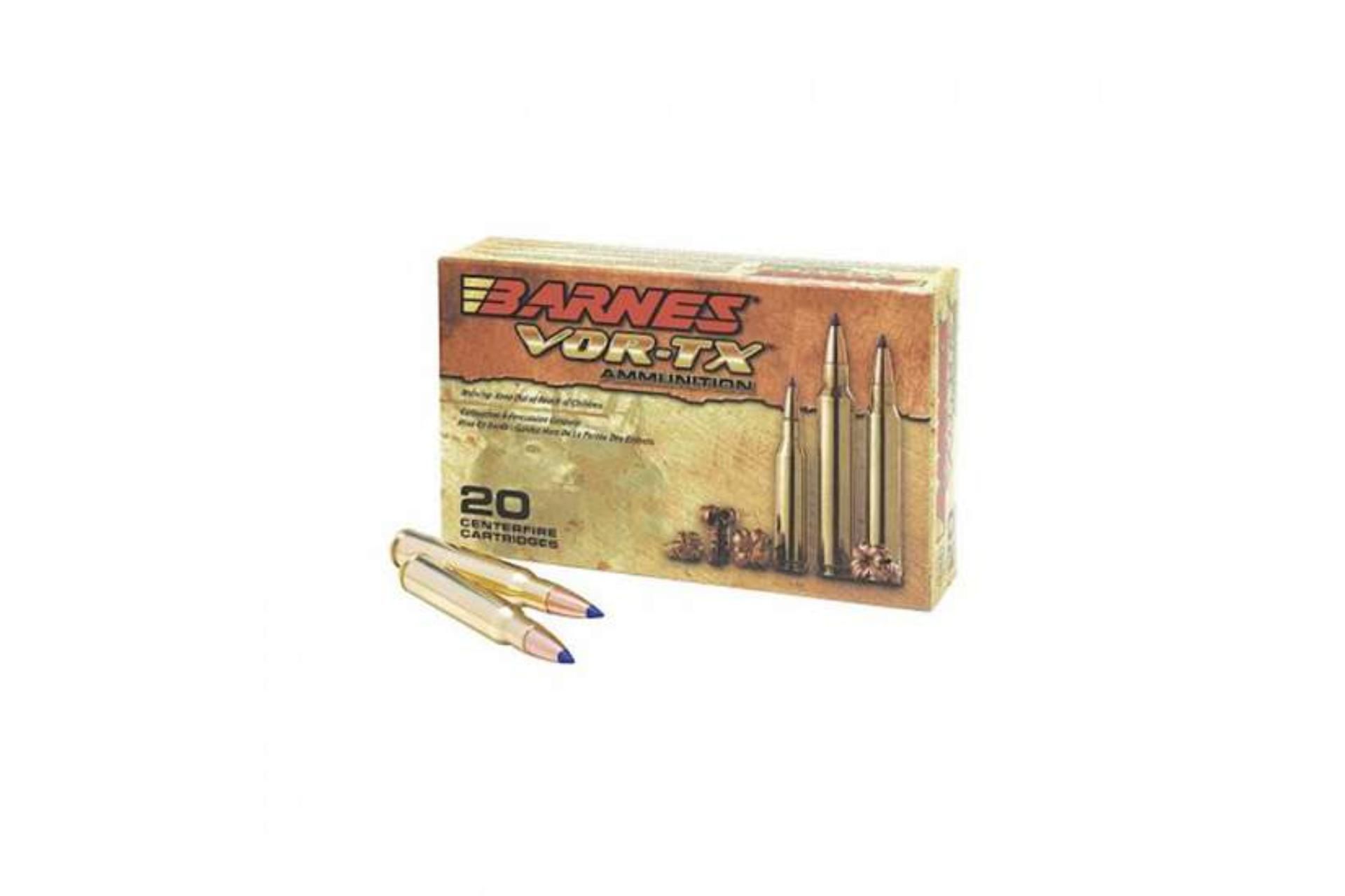 Barnes Bullets 22008 VOR-TX 22-250 Rem 50 gr 3830 fps Barnes TSX Flat Base (TSXFB) Rifle Ammo - 20 Rounds