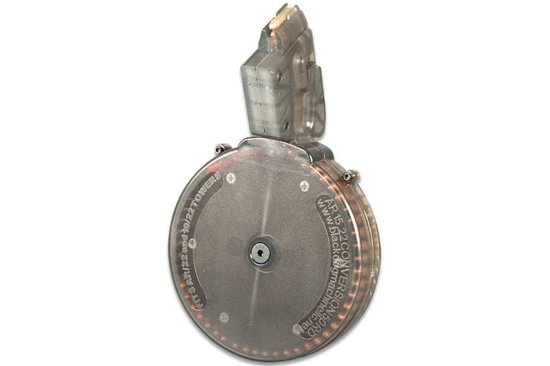 Black Dog Machine Ruger AR-15 22 Long Rifle 50-Round Drum Magazine