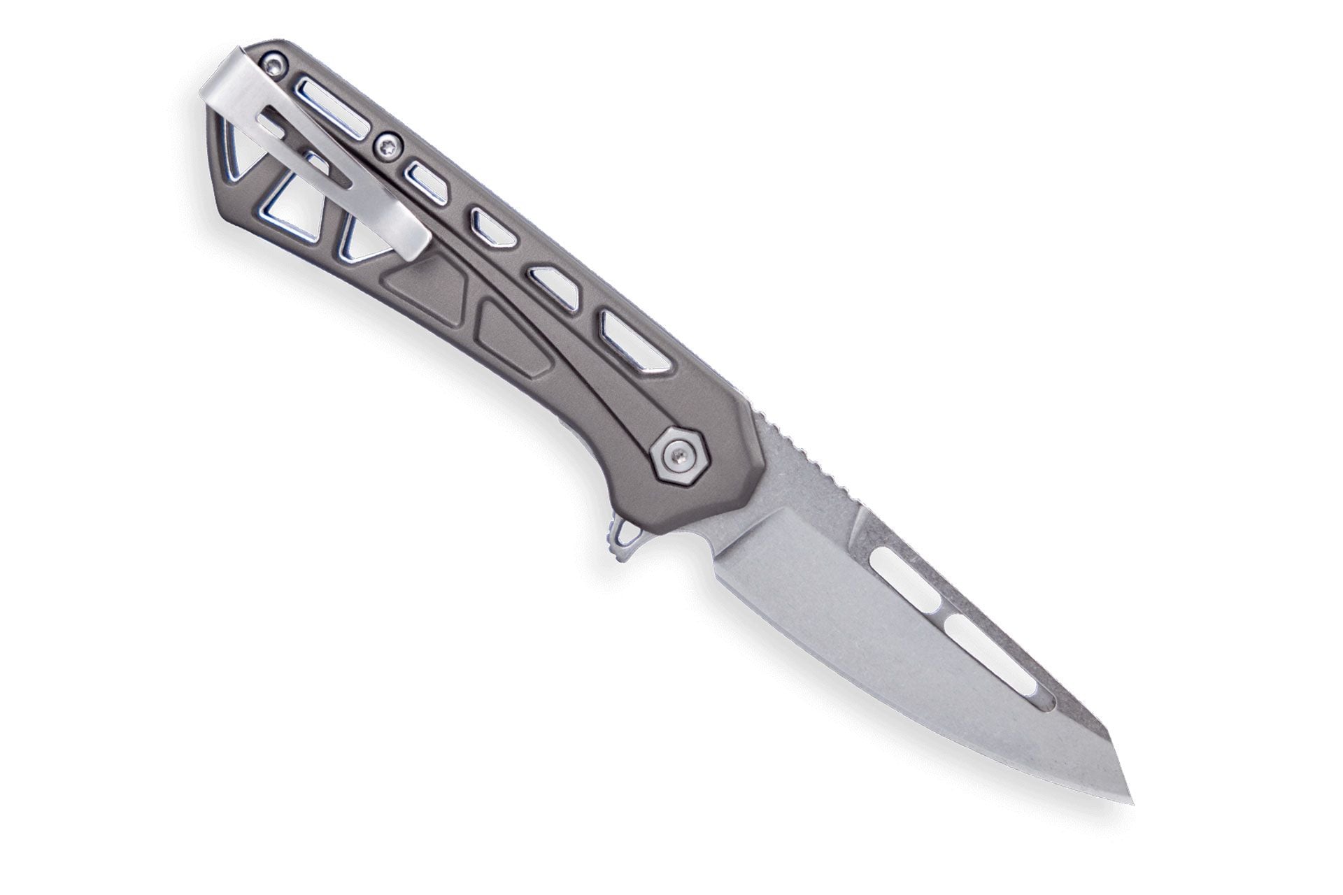 Buck Knives Trace Folder Small Gray Handle Tanto Blade