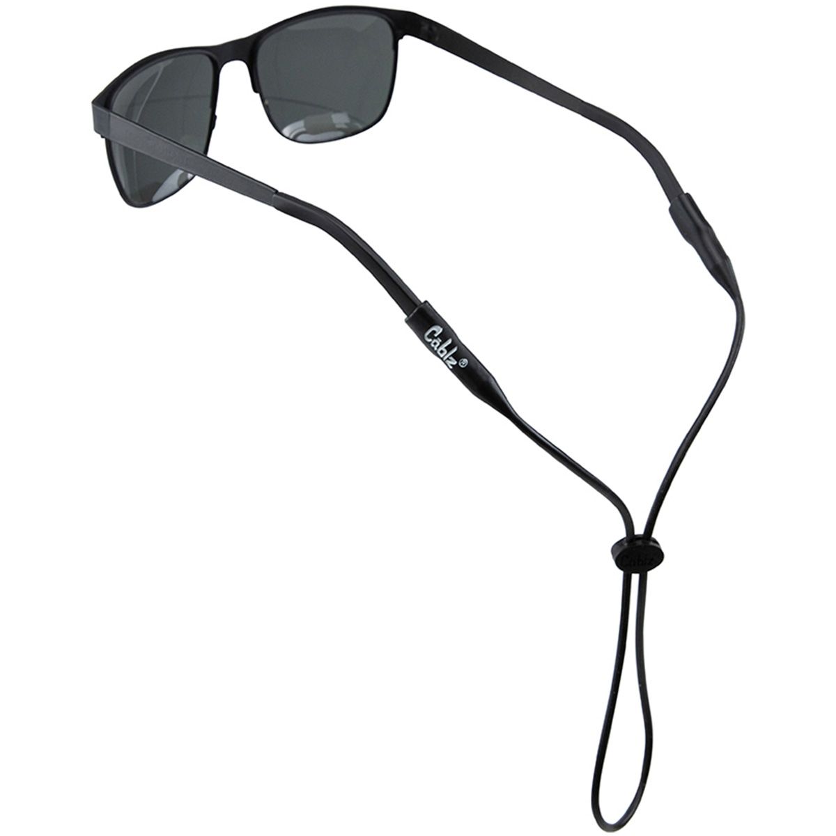 Cablz Silicone Adjustable Eyewear Cord, Black, 16"