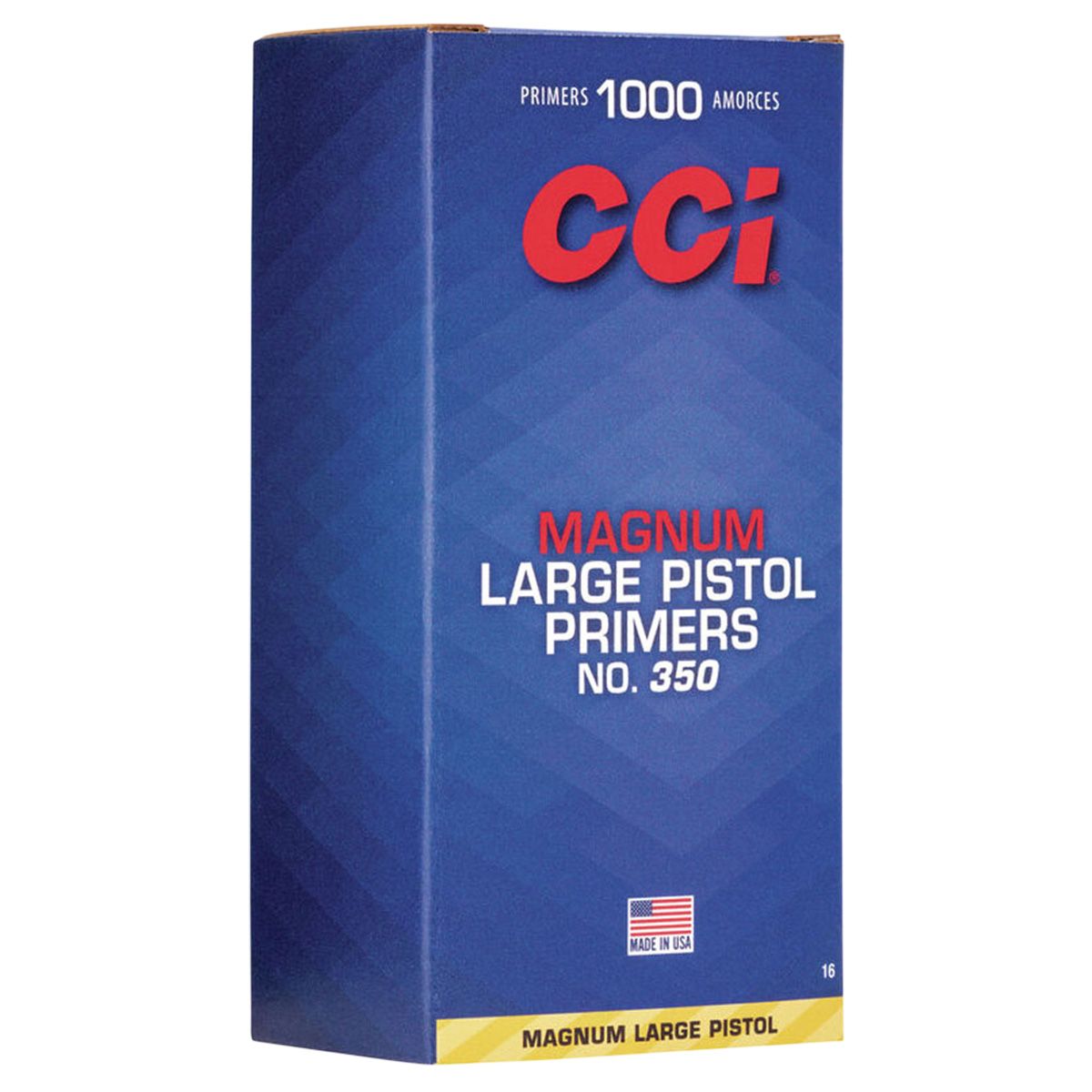 CCI 0016 Magnum Pistol No. 350 Large Pistol Multi-Caliber Handgun 1000 Per Pack