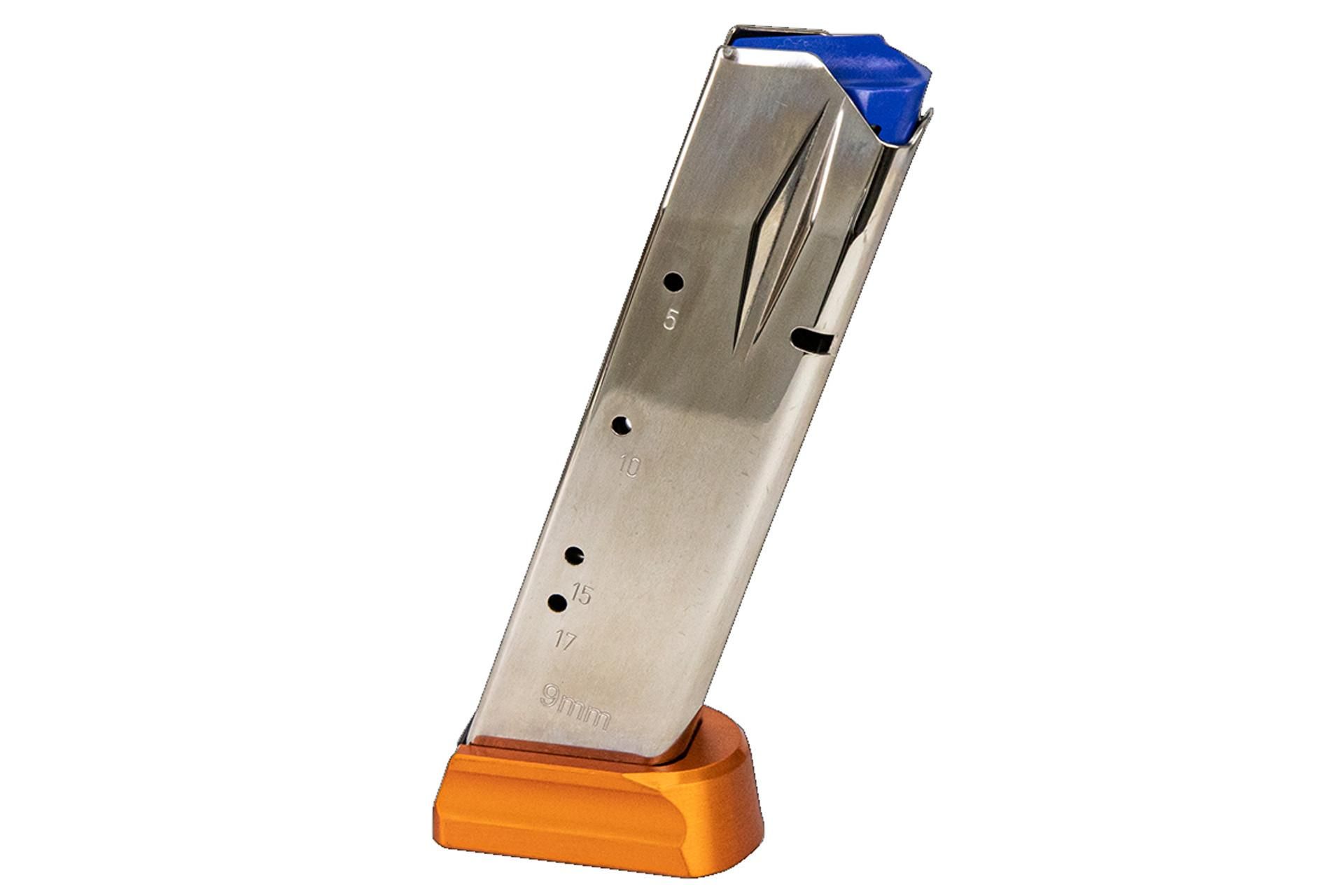 CZ-USA 75 SP-01 Orange Shadow 2 Orange 9MM 19RD Nickel Orange Aluminum Plus 2 Base Pad Magazine