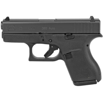 Glock Glock G42 GEN3 380 ACP 6+1 3.25" Black Polygonal Rifled Barrel, Matte Black Serrated Slide, Black Textured Polymer Grip, USA Made