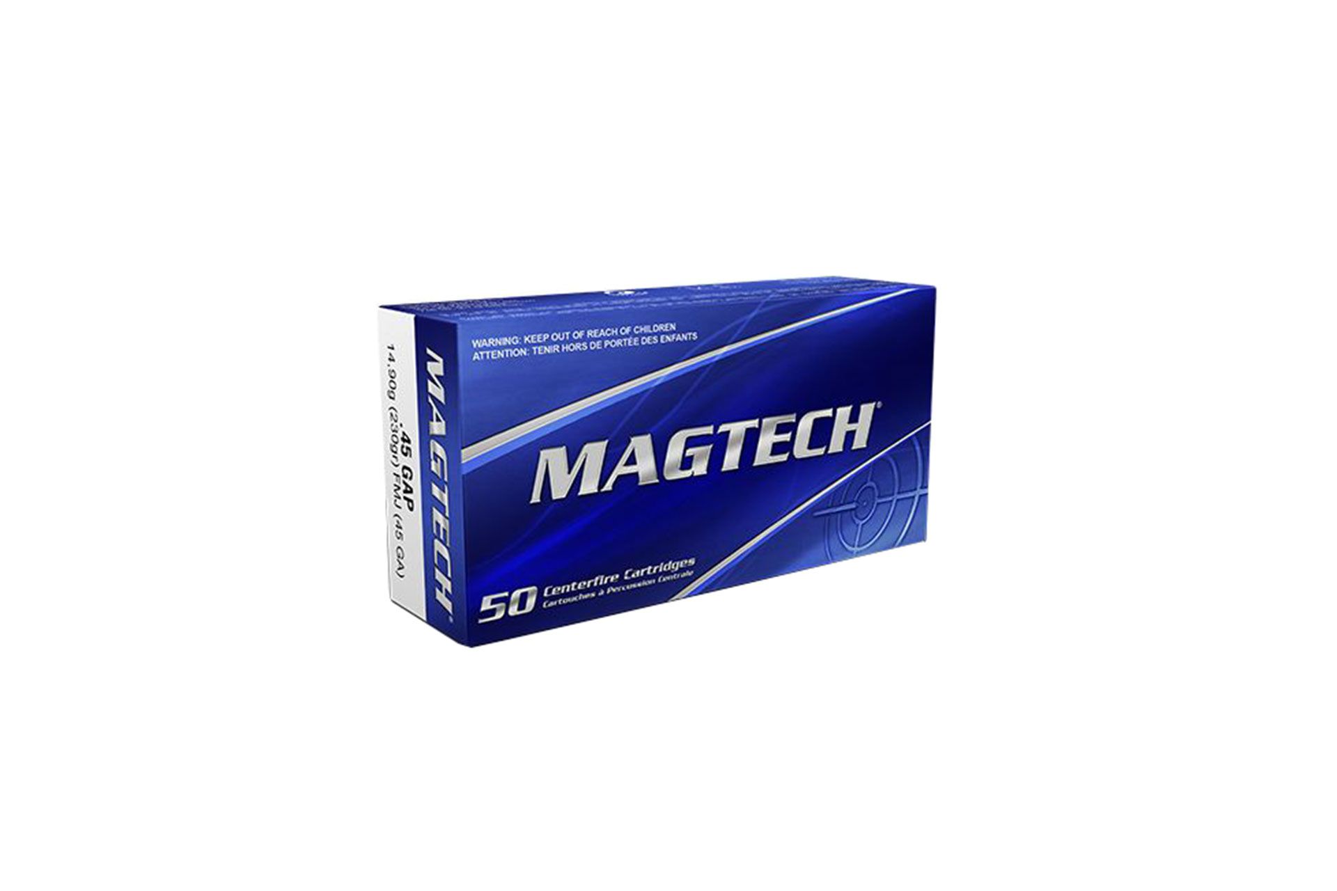 Magtech, Sport Shooting, 45GAP, 230 Grain, Full Metal Jacket, 50 Round Box MT45GA