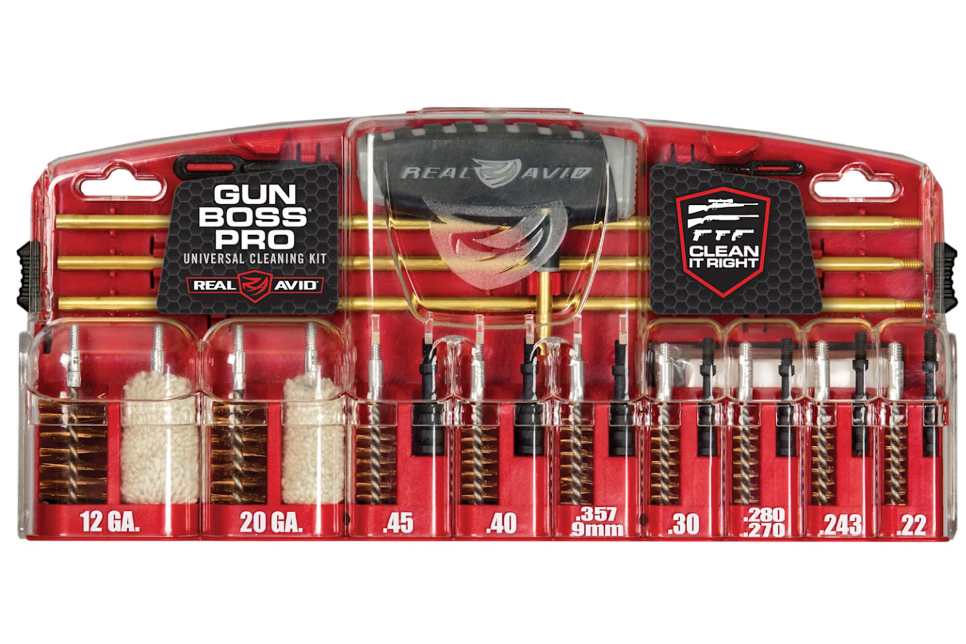 Real Avid AVGBPRO-U Gun Boss Pro Universal Cleaning Kit 23 Pieces