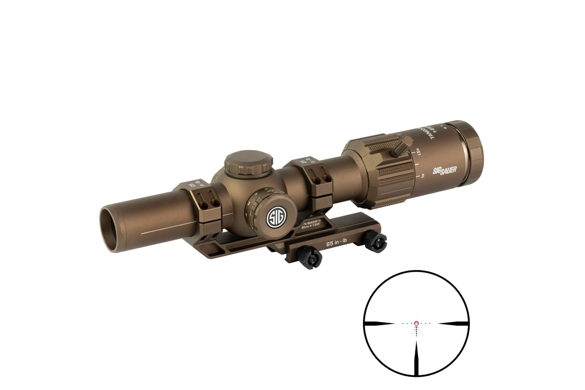 SIG Sauer SOTM61200 Tango MSR Scope 1-6X24MM 30MM SFP Illuminated MSR BDC6 Reticle 0.5 MOA Capped COYOTE W/ 1.535 MOUNT