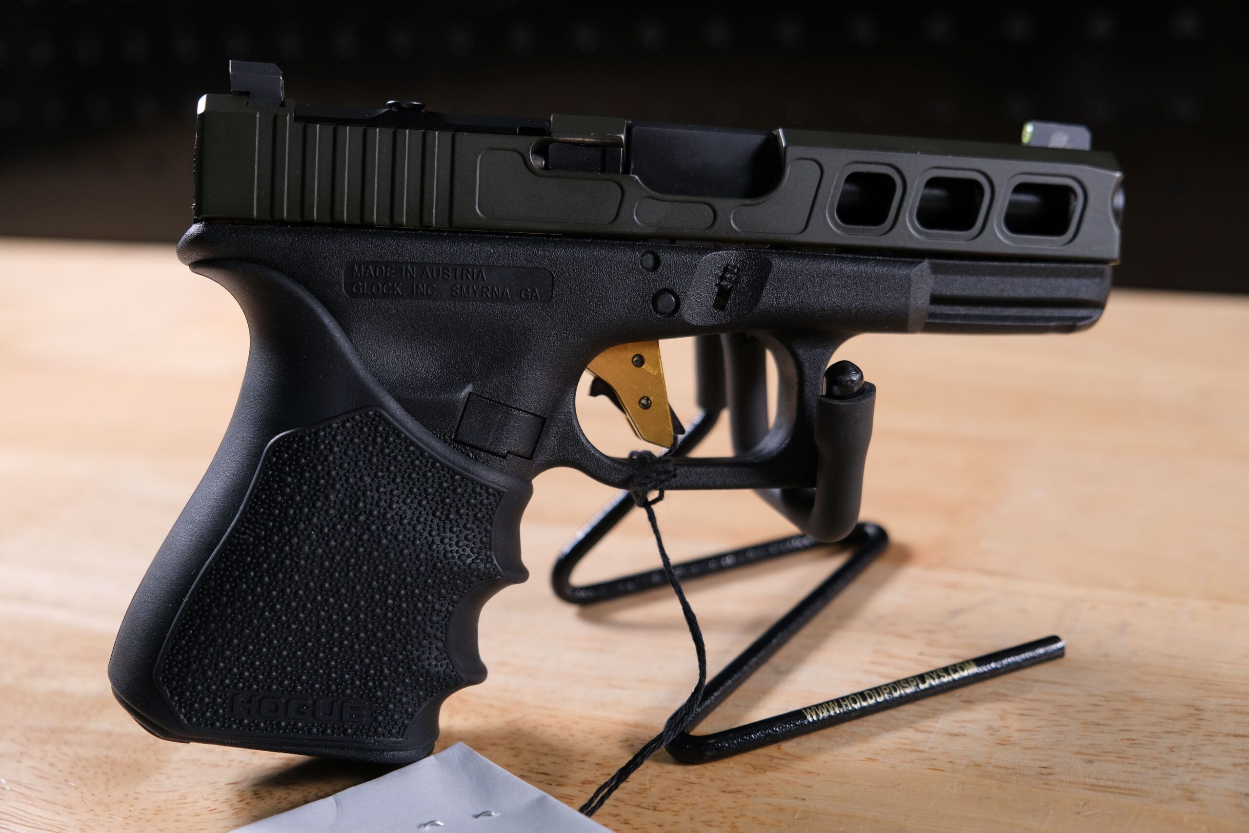 USED GLOCK 19 ODG CUSTOM SLIDE & HOUGE GRIP 9MM