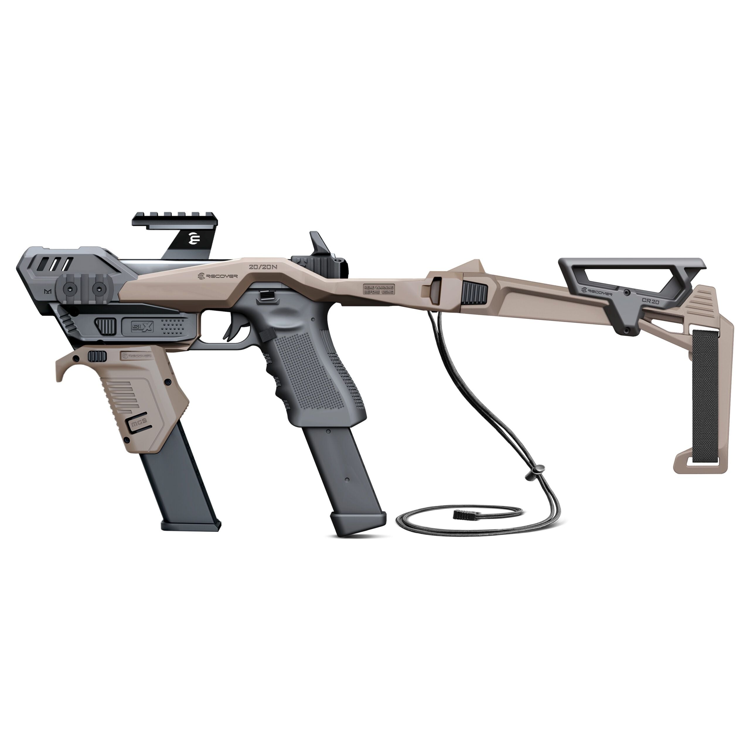 Recover Tactical 2020N+SLX+MG9+UR+CR+FS+ML3RAIL - Brace - Tan
